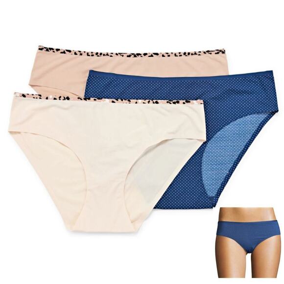 New Comfort by Real 3-Pack Super Soft Seamless No-show Hipster Panties - Picture 1 of 8